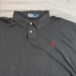 Polo by Ralph Lauren Men's Polo Shirt in Black with Red Logo
